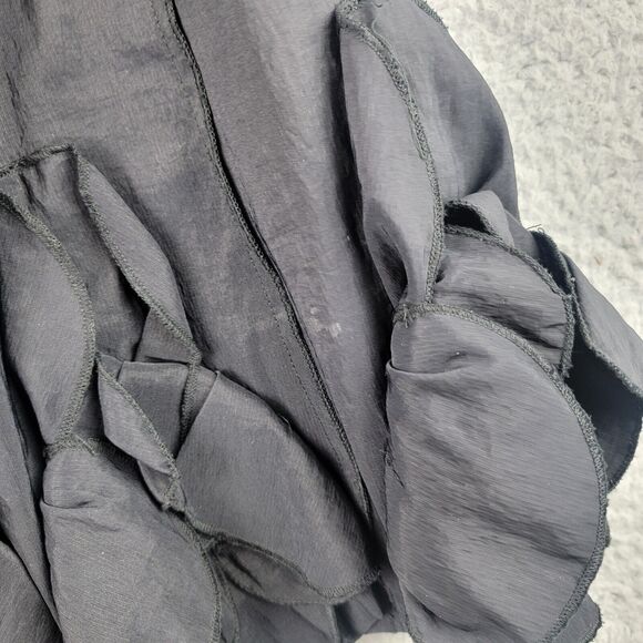 Dzhavael Couture Skirt Womens Size 8-10 Black Flouncy Petals  A-Line Full Flare - Picture 7 of 15